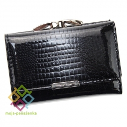 Jennifer Jones dámska kožená peňaženka, čierna-strieborná (5282-5)