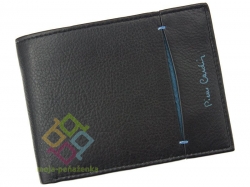 Pierre Cardin pánska kožená peňaženka, čierna-modrá (TILAK07_325)