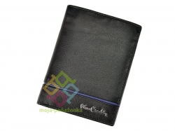 Pierre Cardin pánska kožená peňaženka, čierna-modrá (TILAK15_326)