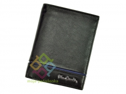 Pierre Cardin pánska kožená peňaženka, čierna-modrá (TILAK15_331)