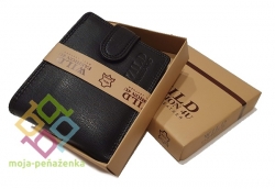 Wild menšia pánska kožená peňaženka, čierna (N7S-L)
