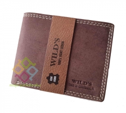 Wild's pánska kožená peňaženka, pieskova hnedá (W02S)