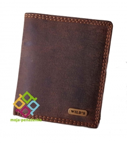 Wild's pánska kožená peňaženka, tmavo hnedá (1616-2H)