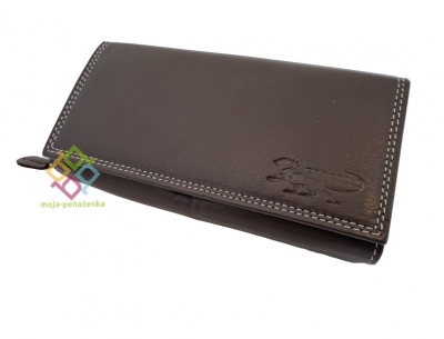Dragons dámska kožená peňaženka, tmavo hnedá (B22B)