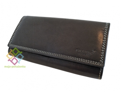 Franko dámska kožená peňaženka, čierna (B-19)