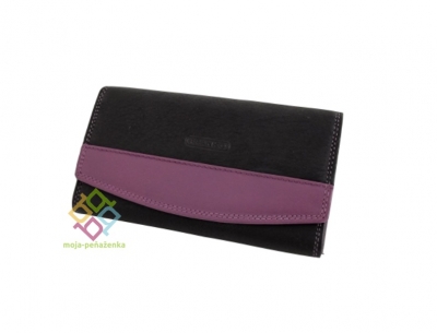 Franko dámska kožená peňaženka, čierna-fialová (378)