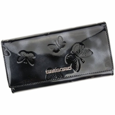 Gregorio dámska kožená peňaženka, čierna  (BT-106)