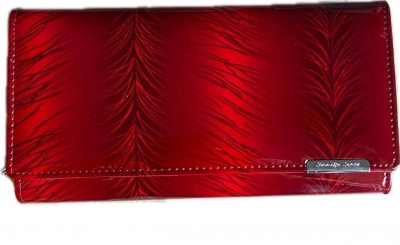 Jennifer Jones dámska kožená peňaženka, červená-lesklá(5288-11)