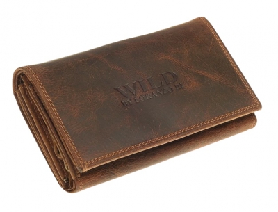 Wild by Loranzo dámska kožená peňaženka, hnedá (844)