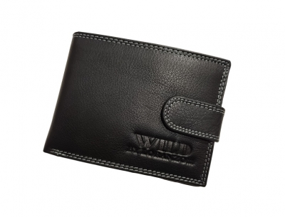 Wild by Loranzo pánska kožená peňaženka, čierna (396)