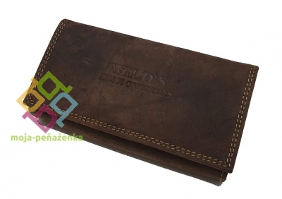 Wilds dámska kožená peňaženka, hnedá (W-22)
